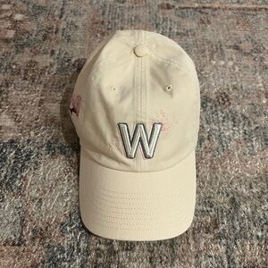 Washington Nationals Cream Baseball Cap with Embroidered Cherry Blossom